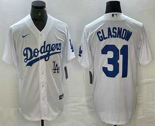 Men's Los Angeles Dodgers #31 Tyler Glasnow White Stitched Cool Base Nike Jersey,We sell and wholesale Men's Los Angeles Dodgers #31 Tyler Glasnow White Stitched Cool Base Nike Jersey on line form chian!